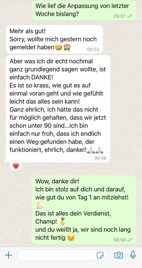 Kundenerfolg im Paretofit Coaching mit 1